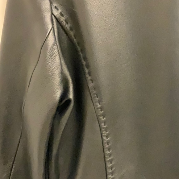 Provence d’amour Moto Leather Biker Jacket with Silver Zippers & Top-stitching - Picture 6 of 14